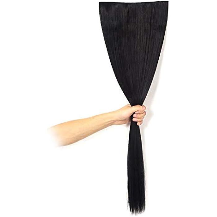 DILLARDS Fashion Black Long Straight Clip In Hair Extension - Image 3